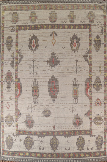 Geometric Wool Moroccan Wool Large Rug 10x15