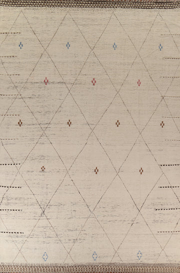 Earth Tone Wool Moroccan Oriental Large Rug 10x15