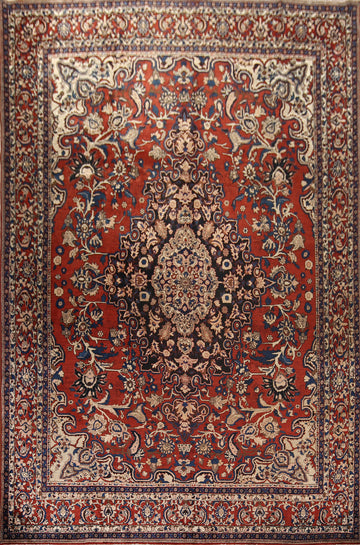 Rust Red Vintage Bakhtiari Persian Area Rug 10x14