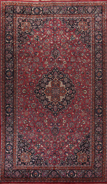 Traditional Floral Mashad Persian Large Rug 10x17