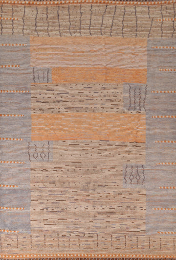Handmade Wool Moroccan Abstract Area Rug 8x11