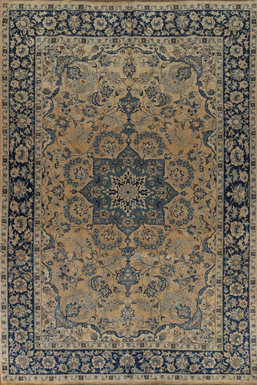 Handmade Floral Najafabad Persian Living Room Rug 7x10