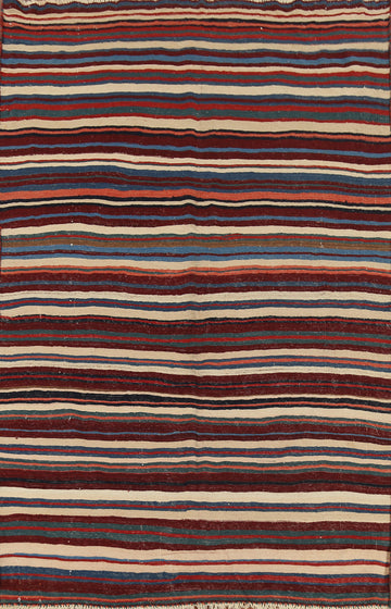 Vegetable Dye Kilim Qashqai Persian Area Rug 6x9