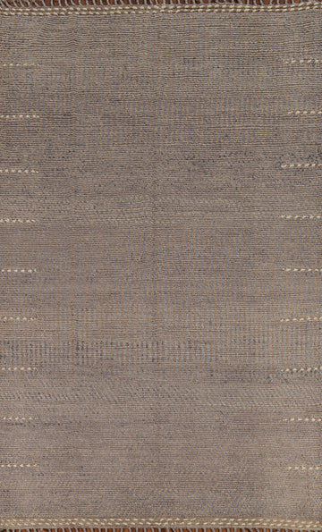 All-Over Striped Moroccan Modern Area Rug 7x11