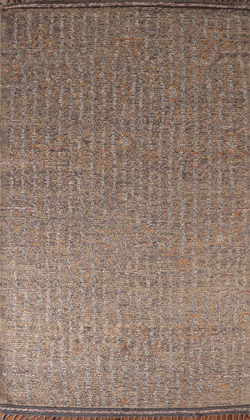 Brown Striped Moroccan Oriental Area Rug 6x11