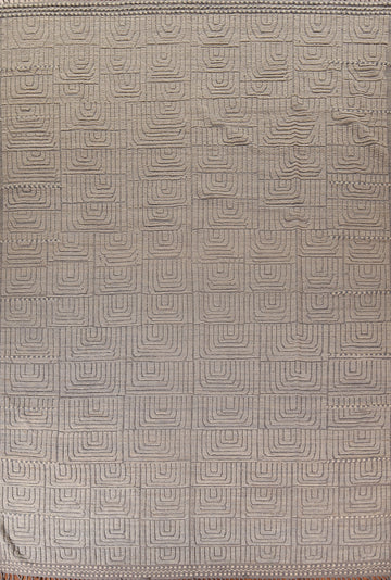 Handmade Ivory Modern Moroccan Large Rug 12x16