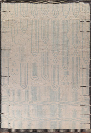 Handmade Ivory Moroccan Oriental Large Rug 12x15
