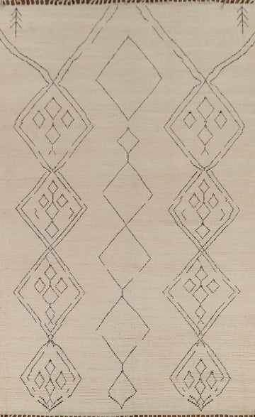 Handmade Wool Moroccan Area Rug 8x13