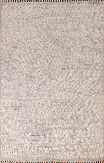 All-Over Abstract Moroccan Wool Area Rug 6x9
