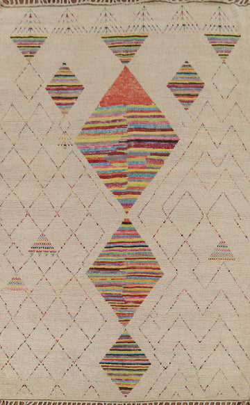 Geometric Trellis Moroccan Living Room Area Rug 7x10