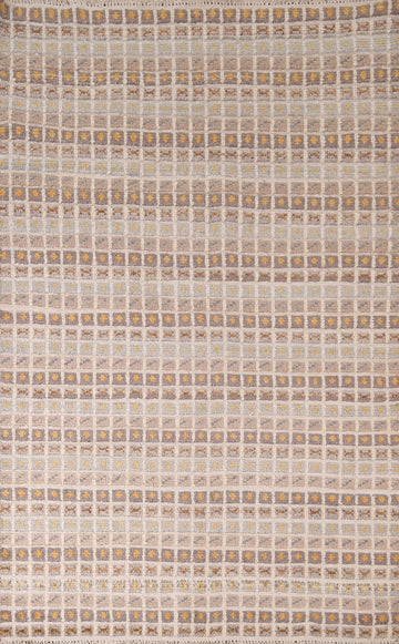 All-Over Checkered Moroccan Living Room Rug 5x8