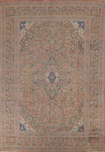 Traditional Floral Mashad Persian Area Rug 9x12