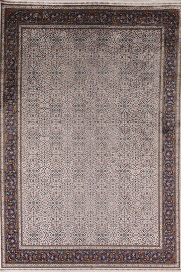 All-Over Turkish Floral Qum Living Room Rug 10x13
