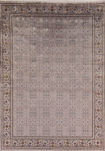 Ivory Floral Turkish Qum Living Room Area Rug 10x13