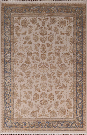 All-Over Floral Qum Living Room Area Rug 7x10