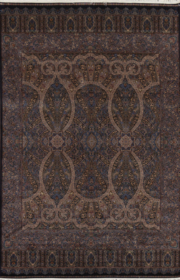 Victorian Style Blue Qum Traditional Area Rug 7x10