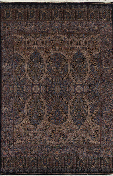 Victorian Style Blue Qum Traditional Area Rug 7x10