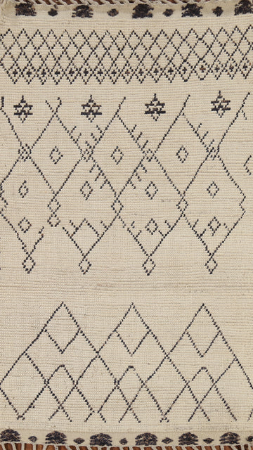 Trellis Wool Geometric Moroccan Oriental Rug 4x7