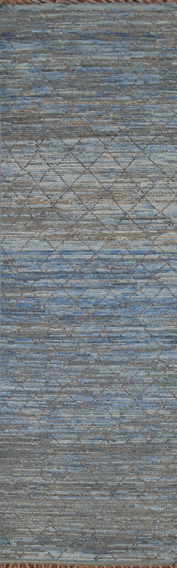 Trellis Wool Moroccan Oriental Runner Rug 3x12