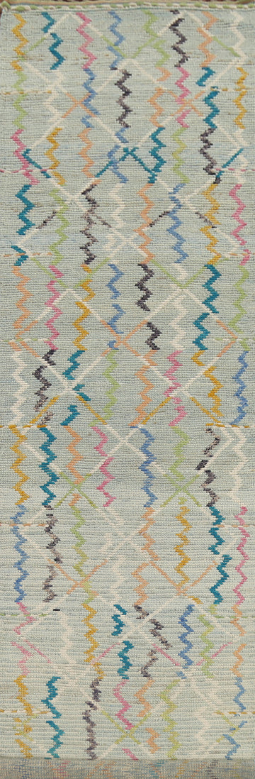 Handmade Wool Moroccan Modern Runner Rug 3x16
