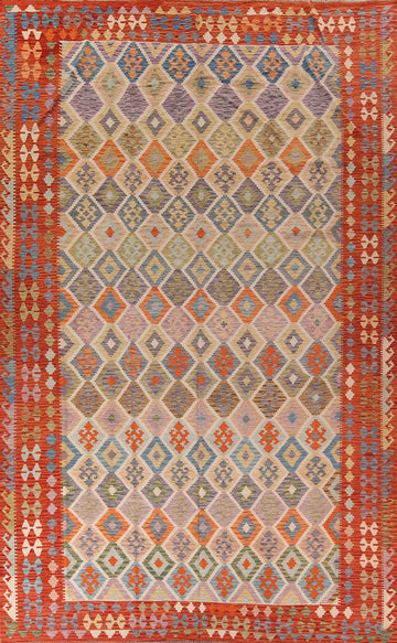 Multicolor Wool Kilim Oriental Large Rug 10x16
