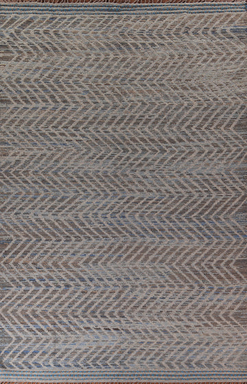 Chevron Style Wool Moroccan Handmade Area Rug 9x14