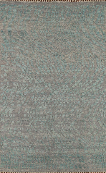 Handmade Wool Moroccan Abstract Area Rug 6x9