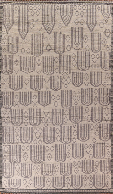 Modern Geometric Moroccan Oriental Large Rug 10x18