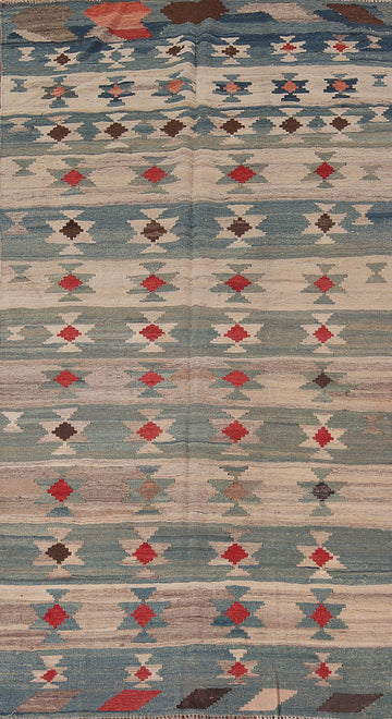Striped Geometric Kilim Persian Area Rug 5x9