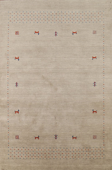 Handmade Tribal Gabbeh Oriental Rug 5x6