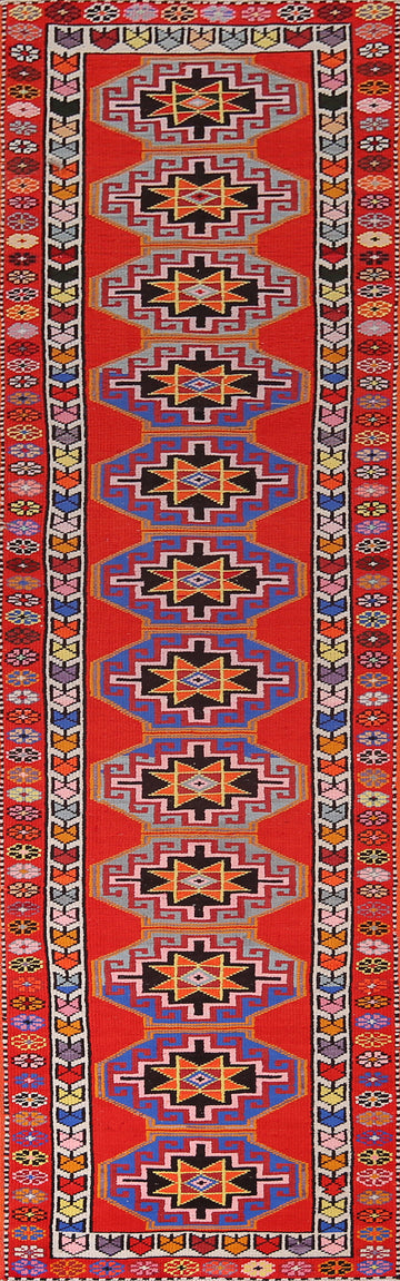 Handmade Wool Anatolian Oriental Runner Rug 3x13