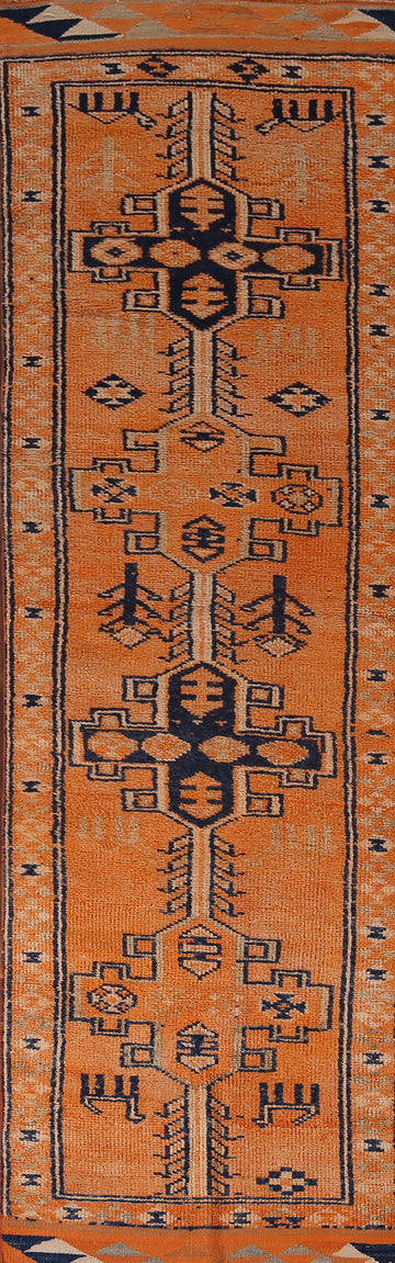 Tribal Geometric Anatolian Oriental Runner Rug 3x11