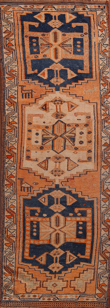 Animals Tribal Oushak Turkish Runner Rug 4x12
