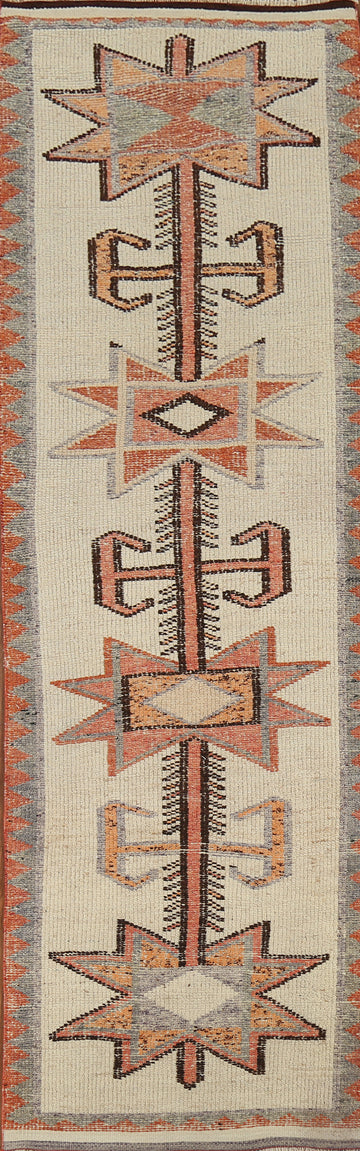 Handmade Wool Oushak Turkish Runner Rug 3x13