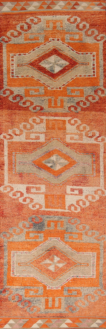 Geometric Wool Oushak Oriental Runner Rug 3x12