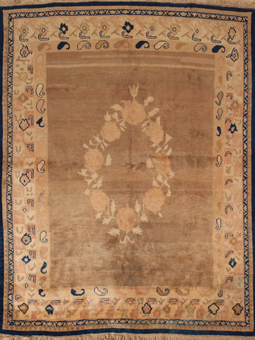 Handmade Wool Brown Gabbeh Oriental Area Rug 7x9