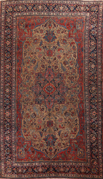 Antique Vegetable Dye Bidjar Persian Large Rug 12x18