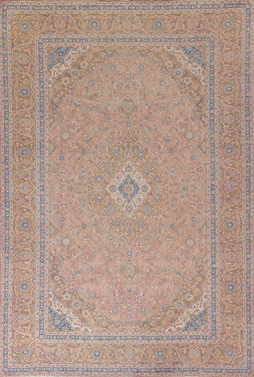 Traditional Floral Mashad Persian Area Rug 10x13