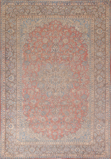 Traditional Floral Mashad Persian Area Rug 9x12