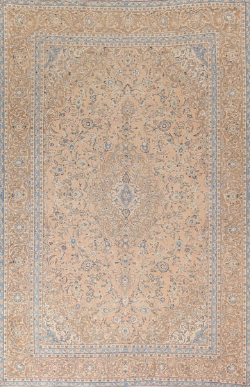 Traditional Floral Mashad Persian Area Rug 9x13