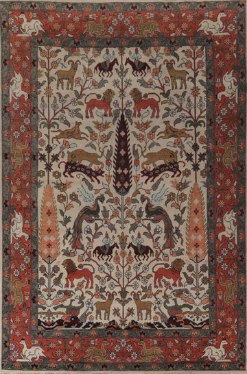 Animal Pictorial Ziegler Indian Large Rug 10x14