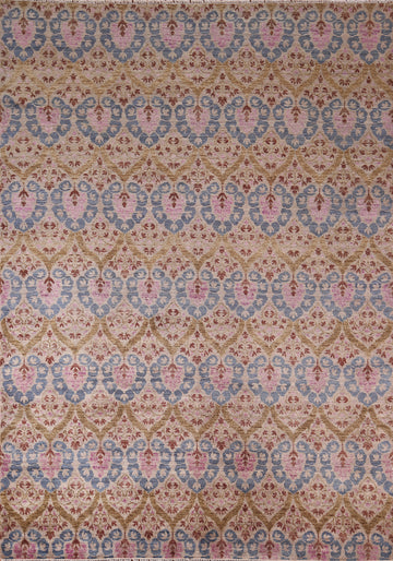 All-Over Wool Contemporary Indian Area Rug 8x10