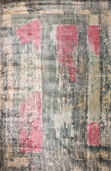 All-Over Abstract Wool Modern Area Rug 8x11