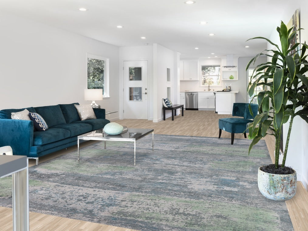 Contemporary Wool Abstract Area Rug 9x12