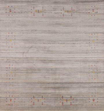 Earth Tone Wool Gabbeh Square Area Rug 8x8