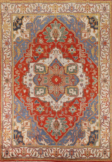 Geometric Wool Heriz Serapi Oriental Area Rug 9x12