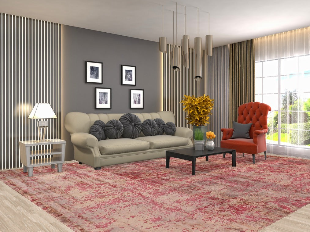 All-Over Handmade Abstract Modern Area Rug 10x13