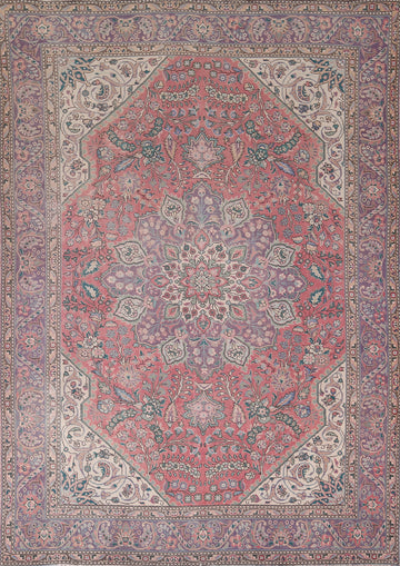 Handmade Pink Tabriz Persian Area Rug 8x11