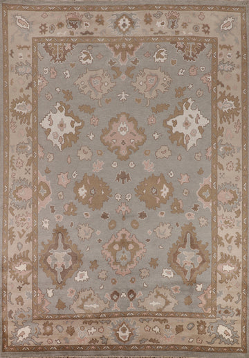 Gray Handmade Oushak Indian Area Rug 9x12