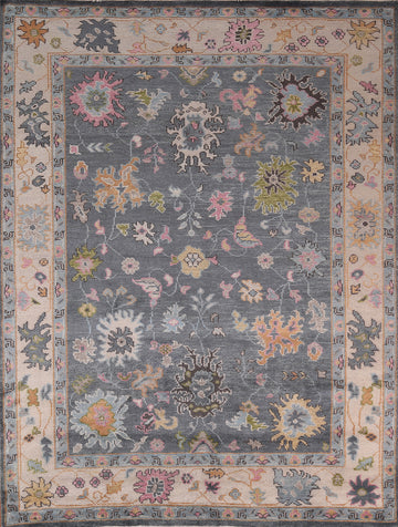 Gray Oushak Living Room Rug 8x10